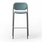 Küchenhocker aus Stoff und Metall Made in Italy 2 Stück - Sangria Viadurini