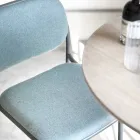 Küchenhocker aus Stoff und Metall Made in Italy 2 Stück - Sangria Viadurini