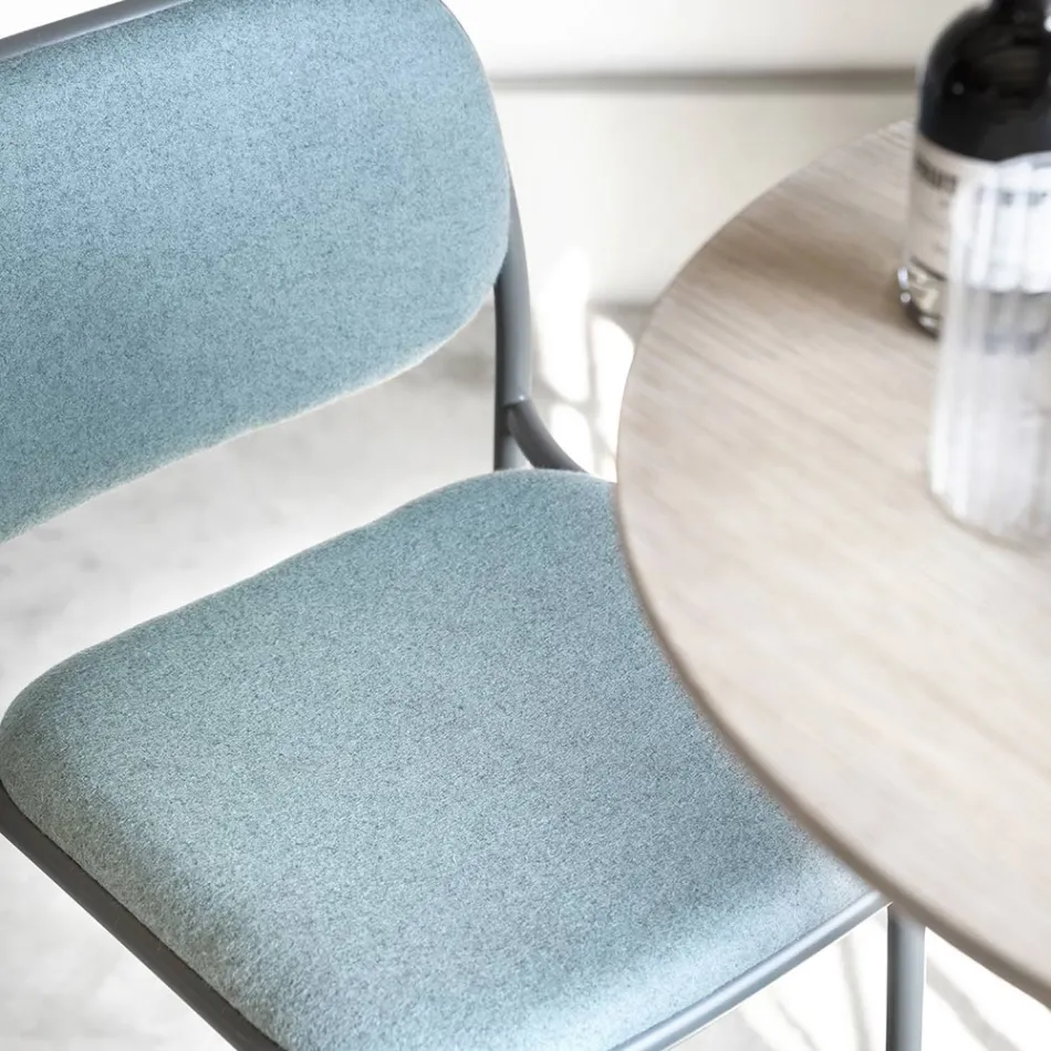 Küchenhocker aus Stoff und Metall Made in Italy 2 Stück - Sangria Viadurini