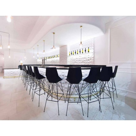 Faz by Vondom Außenhocker H 111 cm aus Polypropylen und Stahl Viadurini