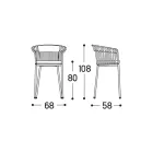 Outdoor Hocker aus Aluminium Made in Italy - Emmacross von Varaschin Viadurini