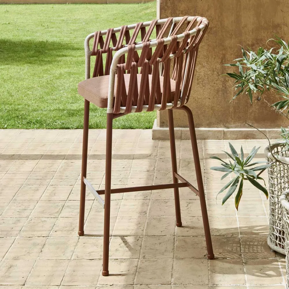 Outdoor Hocker aus Aluminium Made in Italy - Emmacross von Varaschin Viadurini