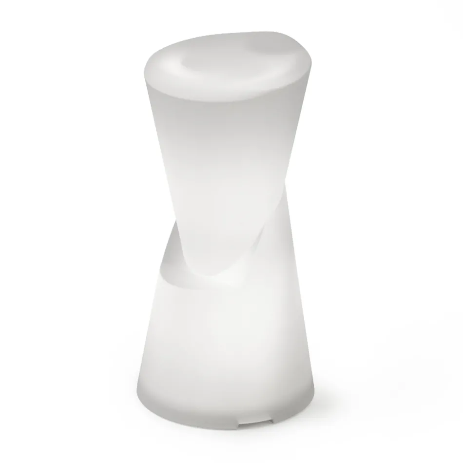 Leuchtender Außenhocker aus weißem Polyethylen Made in Italy - Strawberry Viadurini