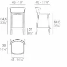 Gartenhocker Africa Vondom aus Polypropylen H 85 cm, Design Viadurini