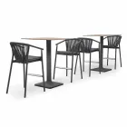 Stapelbarer Gartenhocker aus Aluminium und technischem Stoff - Smart von Varaschin Viadurini