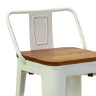 Innen- und Außenhocker aus Eisen und Holz - Schreibwaren Viadurini