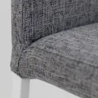 Wohnzimmerhocker mit niedriger Rückenlehne Made in Italy - Orietta Viadurini