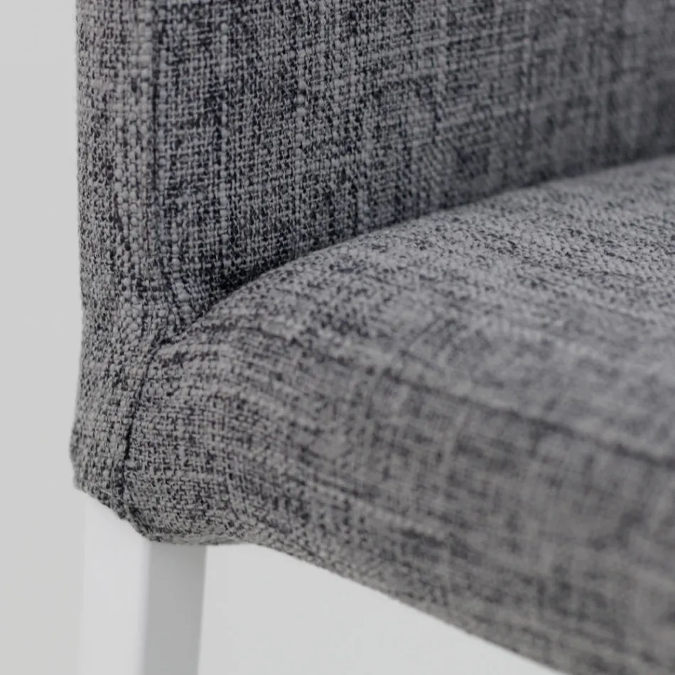 Wohnzimmerhocker mit niedriger Rückenlehne Made in Italy - Orietta Viadurini