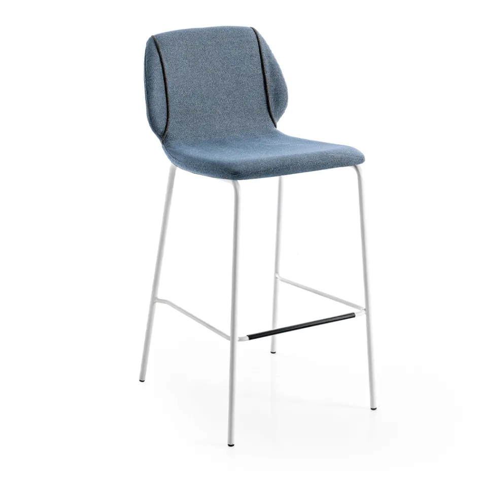 Eleganter Wohnzimmerhocker im modernen Design aus Stoff mit Rand – Scarat Viadurini