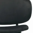 Wohnzimmerhocker aus Stahl und Samt, hergestellt in Italien – Rimini Viadurini