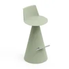 Wohnzimmerhocker aus Polyethylen mit Fußstütze - Ellipse Viadurini