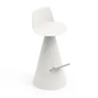 Wohnzimmerhocker aus Polyethylen mit Fußstütze - Ellipse Viadurini