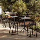 Outdoor-Designhocker aus hochwertigem Aluminium, 3-teilig - Filomena Viadurini
