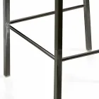 Moderner Design Hocker mit Alwyn H 86 cm Rückenlehne, made in Italy Viadurini