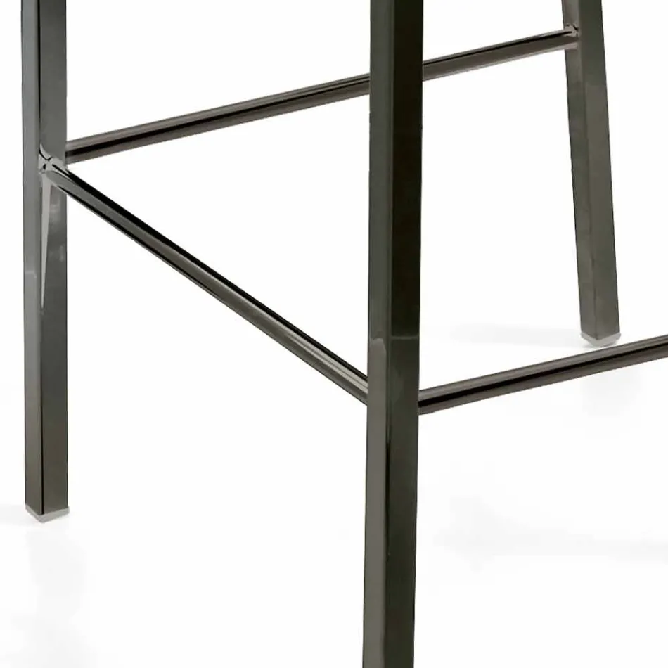 Moderner Design Hocker mit Alwyn H 86 cm Rückenlehne, made in Italy Viadurini