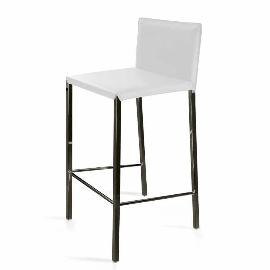 Moderner Design Hocker mit Alwyn H 86 cm Rückenlehne, made in Italy Viadurini