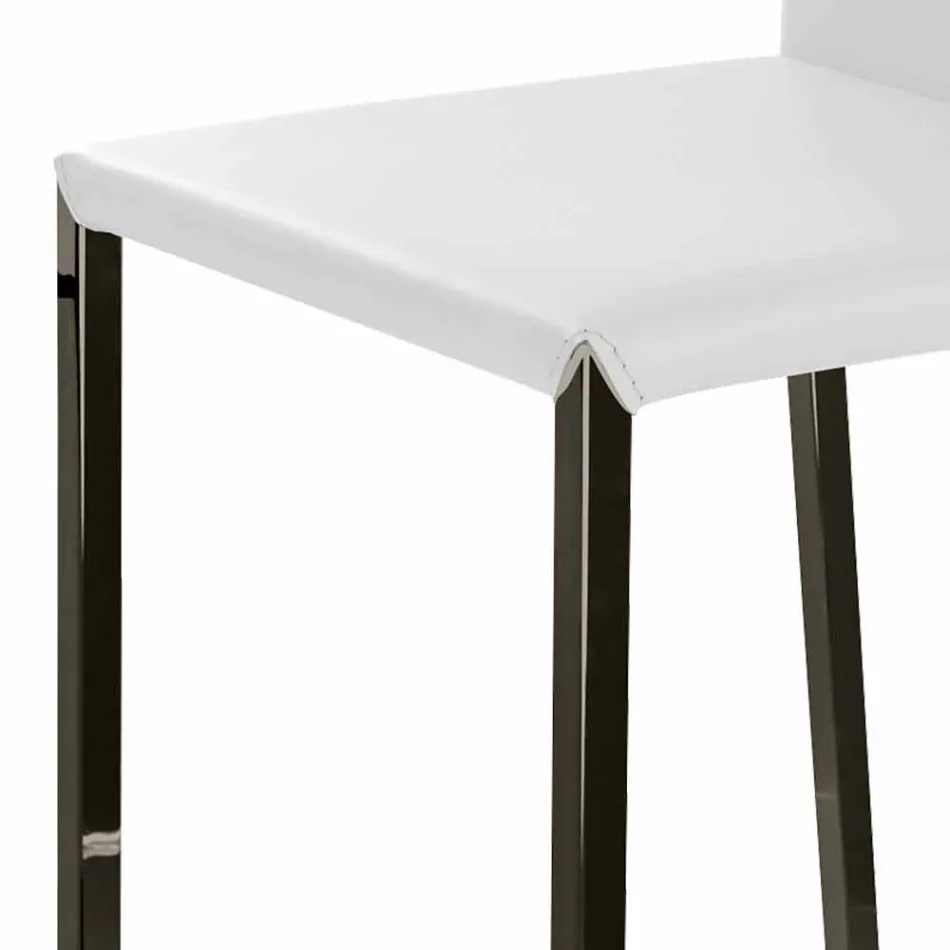 Moderner Design Hocker mit Alwyn H 86 cm Rückenlehne, made in Italy Viadurini