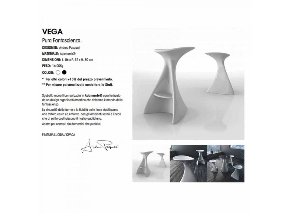 Hocker Design Moderne Vega Made in Italy