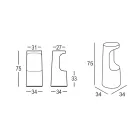 Hoher Designhocker aus mattem Polyethylen für den Außenbereich, hergestellt in Italien – Forlina Viadurini