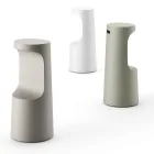 Hoher Designhocker aus mattem Polyethylen für den Außenbereich, hergestellt in Italien – Forlina Viadurini