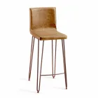 Design Hocker mit hoher Rückenlehne Carlo, H 97 cm, made in Italy Viadurini