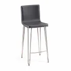 Design Hocker mit hoher Rückenlehne Carlo, H 97 cm, made in Italy Viadurini