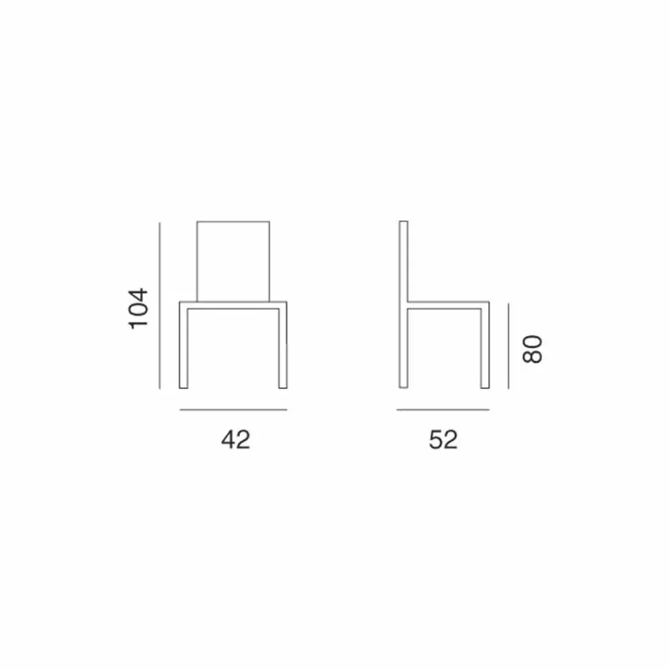Design Hocker aus Ecoleather für Küche oder Esszimmer H 80 cm - Celine Viadurini