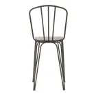 Moderner Designhocker im Industriestil aus Eisen und Holz, 2 Stück - Erika Viadurini