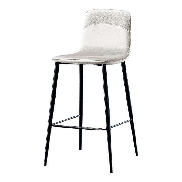 Eleganter hocker im modernen design aus farbigem samt und metall - bizet