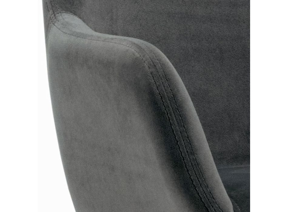Fester Hocker mit gepolstertem Sitz und Stahlgestell, hergestellt in Italien – Arona Viadurini