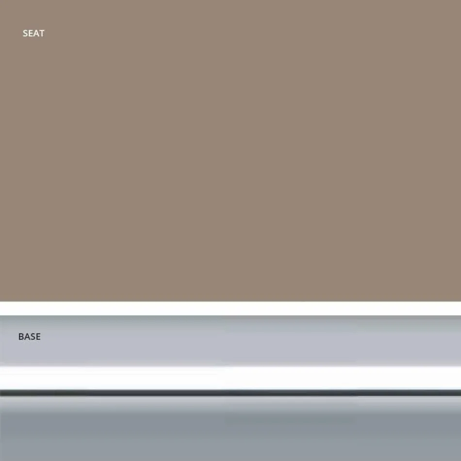 Fester Hocker aus Öko-Leder, Modernes Design H 65 cm - Alina Viadurini