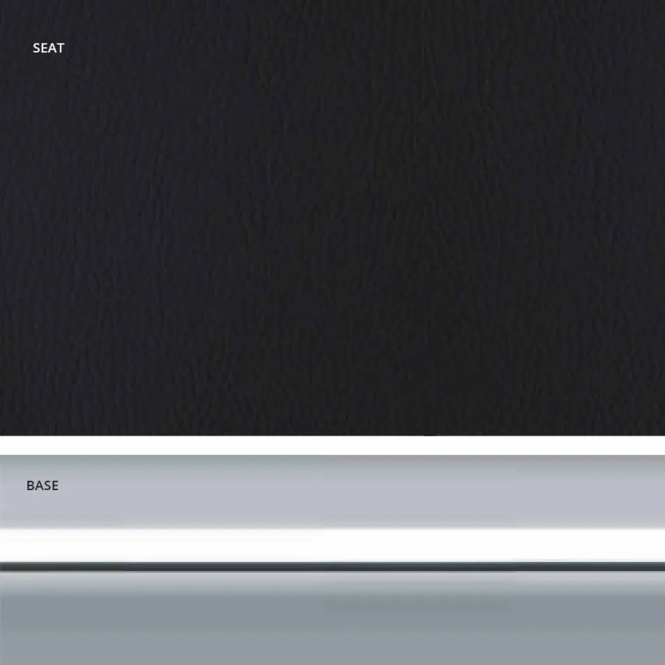 Fester Hocker aus Öko-Leder, Modernes Design H 65 cm - Alina Viadurini