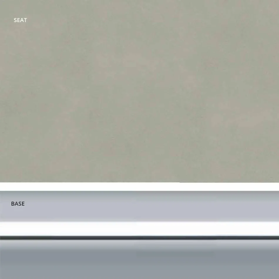 Fester Hocker aus Öko-Leder, Modernes Design H 65 cm - Alina Viadurini