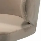 Drehhocker mit Samtsitz und Stahlgestell, hergestellt in Italien – Adria Viadurini