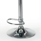 Hocker aus Öko-Leder und Stahl mit Gasfeder, hergestellt in Italien – Lorenza Viadurini