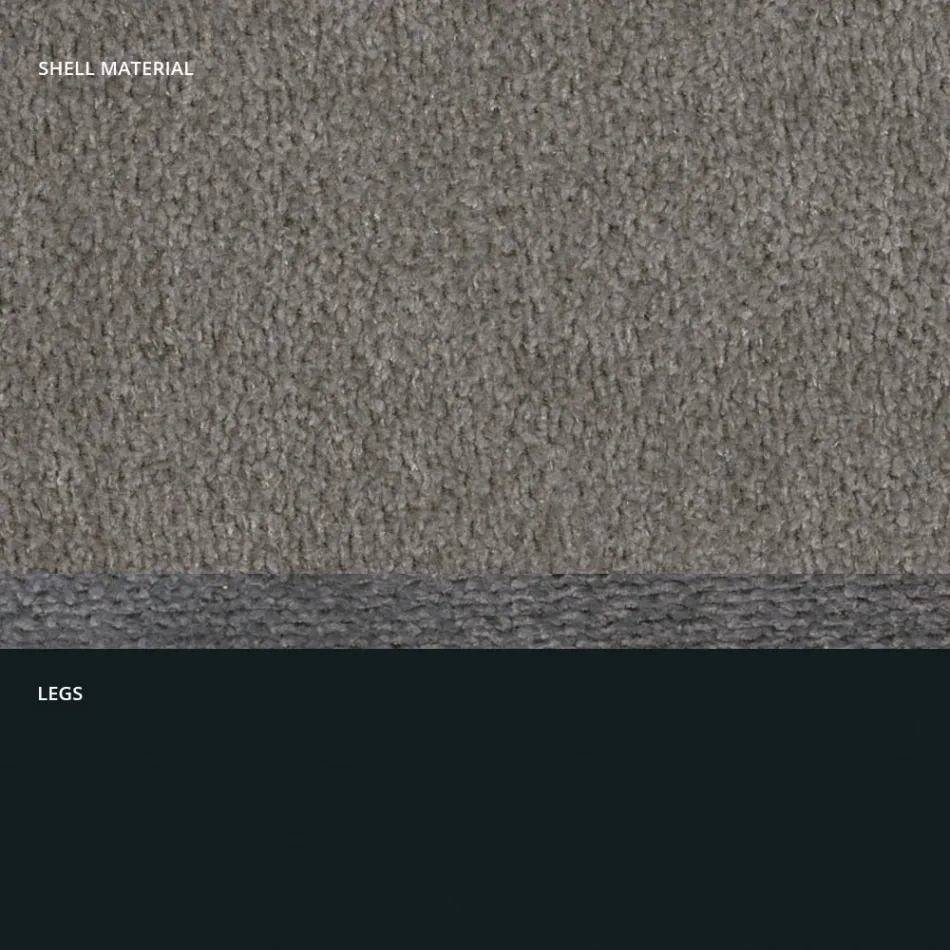 Hocker aus Stoff und anthrazitfarbenem Metalldesign Made in Italy - Marianet Viadurini