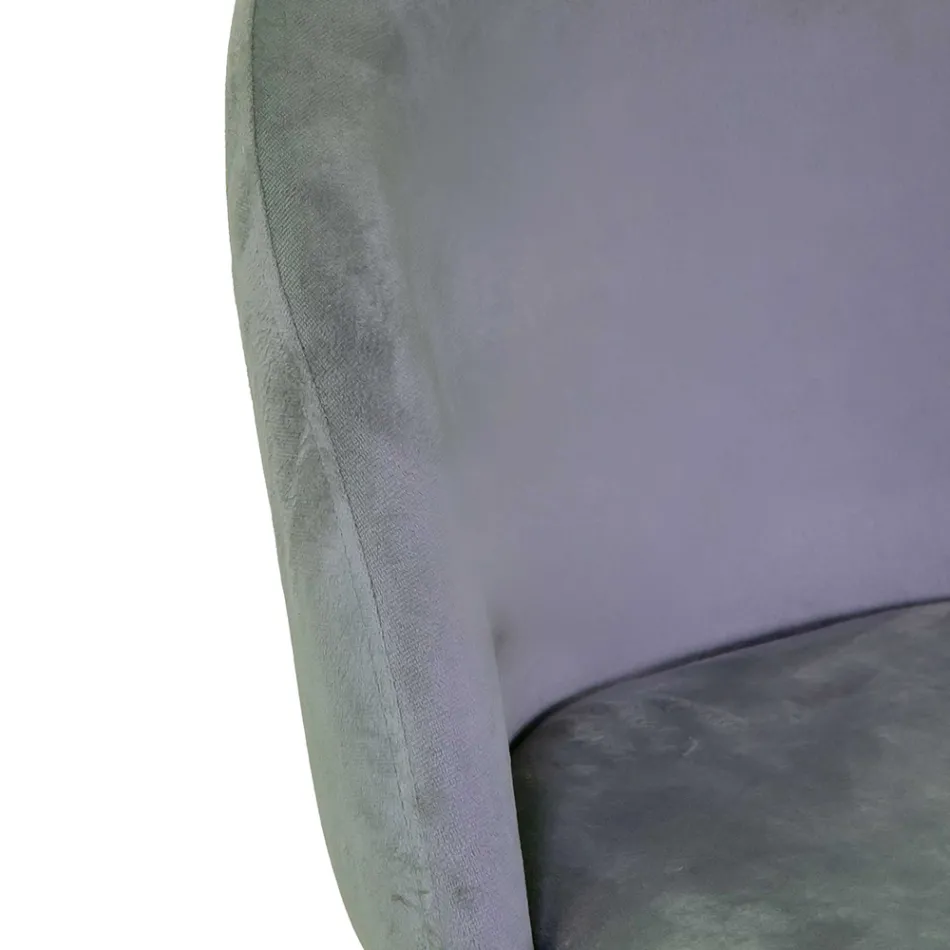 Samt-Hocker mit Metallgestell in verschiedenen Ausführungen - Penna Viadurini