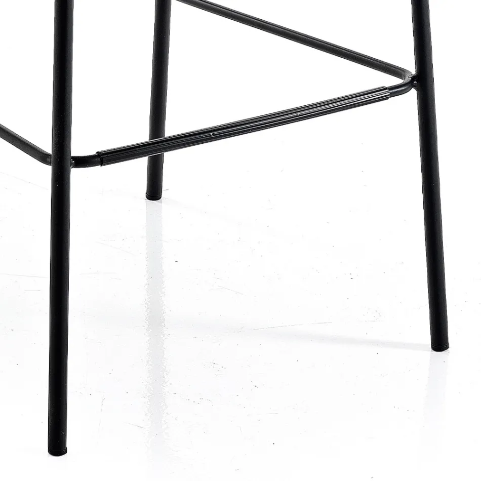 Moderner Küchenhocker aus farbenfrohem Designer-Steppsamt – Scarat Viadurini