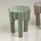 Design Massivholzhocker / Couchtisch, L38xD38 cm, Begga Viadurini