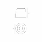 Deckenmontierter runder Duschkopf in Luxolid made Italy, Ruda Viadurini