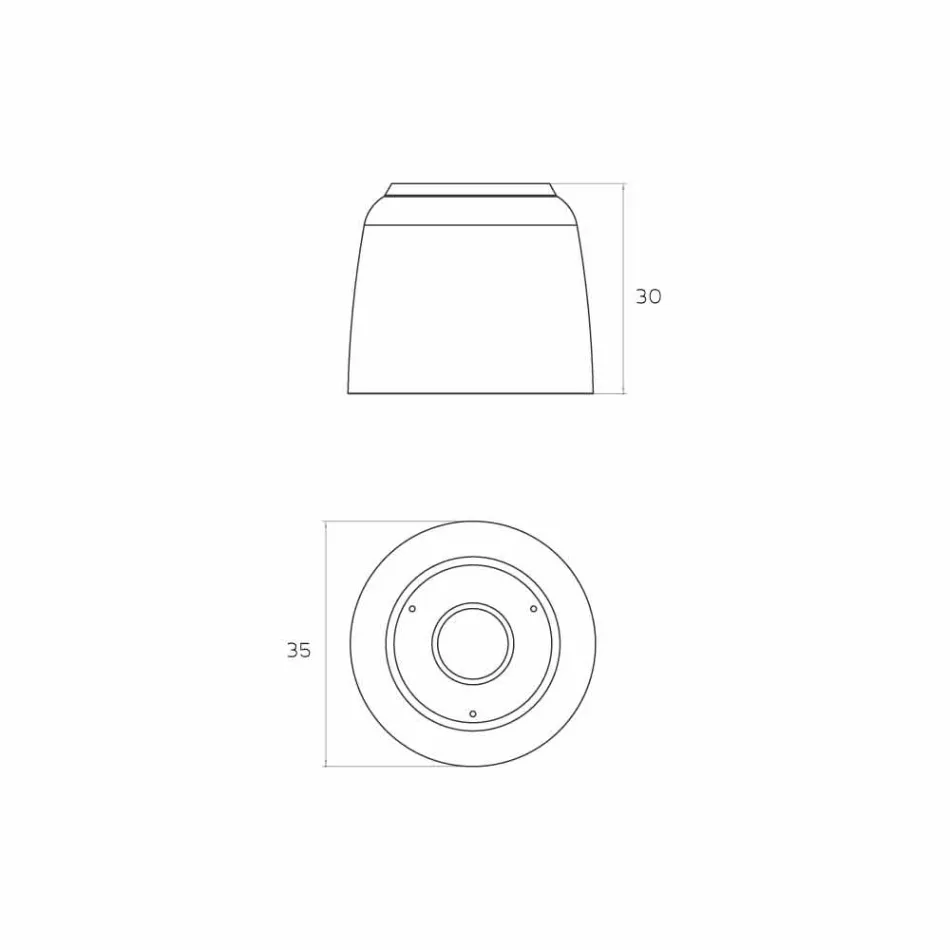 Deckenmontierter runder Duschkopf in Luxolid made Italy, Ruda Viadurini