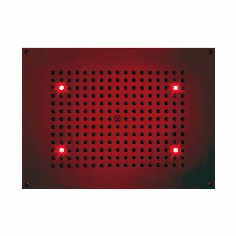 Rechteckige Kopfbrause Bossini Dusche einen Strahl mit Chromotherapie Viadurini