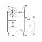 Wandduschkopf mit Duschstrahl und Wasserfall Made in Italy - Como Viadurini