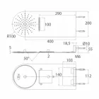 Moderner Ultraslim Stahlwandduschkopf Made in Italy - Cassio Viadurini