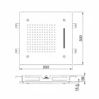 Decken-Duschkopf aus Edelstahl mit 3 Düsen Made in Italy - Frido Viadurini