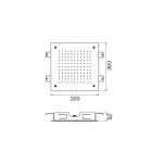 Single Jet Decken-Duschkopf aus Edelstahl Made in Italy - Cauro Viadurini