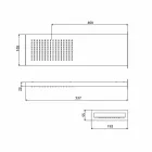Stahlduschkopf mit Regenstrahl Made in Italy - Nairobi Viadurini