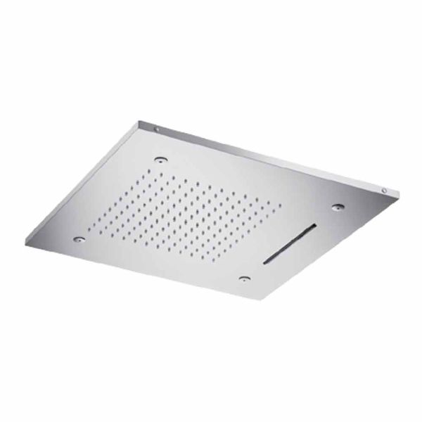 Duschkopf mit luxus-farbtherapie aus edelstahl made in italy - solver