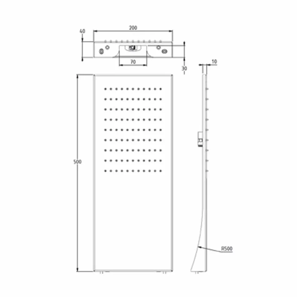 Duschkopf aus Edelstahl mit Regenstrahl Made in Italy - Fiordo Viadurini