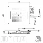 Moderne Duschbrausen vier Bossini Traum Funktionen Viadurini